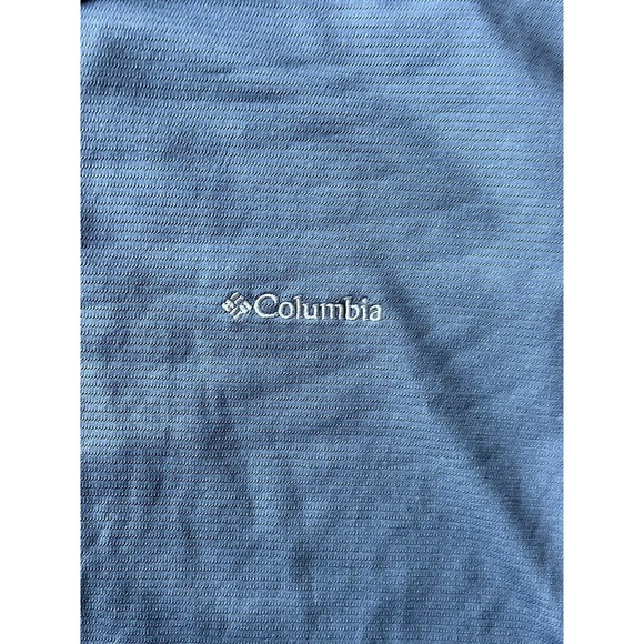 Columbia Men T Shirt Size XL Short Sleeve Crew Neck Dry Fit With Logo Slate Blue - Picture 5 of 6